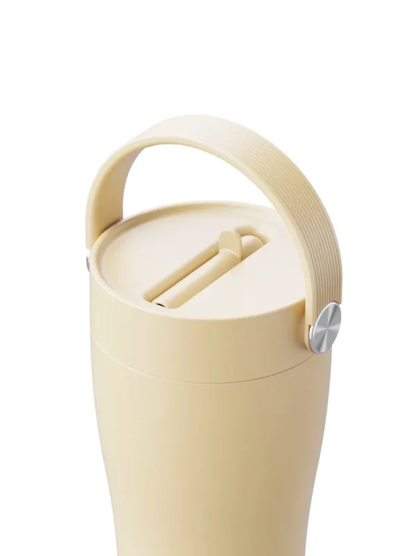 Pale Yellow Maroon Cup - Image 3