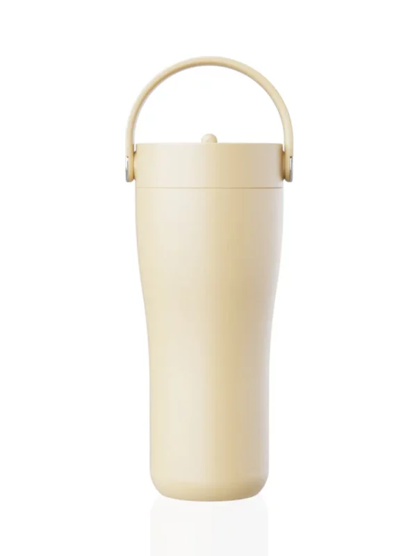 Pale Yellow Maroon Cup - Image 4